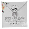 To My Truly Beautiful Wife - Lucky In Love Necklace, Birthday Gift, Minimalist Gift, Unique Present, Birthday Girl