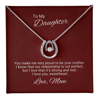Gift to Daughter From Mom, Daughter Mother, Lucky in Love Necklace, Daughter Gift From Mom, To My Daughter, Daughters Birthday