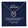 To my soulmate Lucky in Love Necklace for Soulmate, Wife, Girlfriend, Valentine, Birthday Gift for her