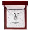 To my Lover Happy Valentine Day to my Lover Necklace Gift for her Birthday gift