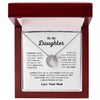 To My Daughter - Love & Light - Lucky In Love Necklace For Daughter, Birthday Present, From Mom, Christmas Bday Xmas Holidays