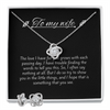 To My Wife Love Knot Necklace with Matching Earring Set Beautiful Design Unique Wedding Anniversary Gift Valentine's Gift Mother's Day Gift