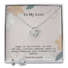 To My Love 1st Anniversary Love Knot Earring & Necklace Set, Anniversary Gift, Birthday Gift, Partner Gift, Girlfriend Gift, Gift for her