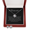 To My Wife Love Knot Necklace with Matching Earring Set Beautiful Design Unique Wedding Anniversary Gift Valentine's Gift Mother's Day Gift