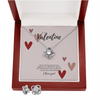To My Valentine Necklace Love Knot Earring and Necklace Set To My lover Gift