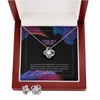 For My Sister Necklace Love Knot Earring & Necklace Set, Love Knot Gift, Cubic Zirconia Crystal Necklace, Necklace and Earring Set