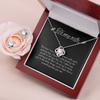 To My Wife Love Knot Necklace with Matching Earring Set Beautiful Design Unique Wedding Anniversary Gift Valentine's Gift Mother's Day Gift