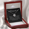 To My Wife Love Knot Necklace with Matching Earring Set Beautiful Design Unique Wedding Anniversary Gift Valentine's Gift Mother's Day Gift