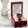 20th Birthday Gift For Him - Watch For 20 Year Old Birthday - Men's Openwork Watch + Watch Box - Great Birthday Gift For A Man