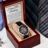 20th Birthday Gift For Him - Watch For 20 Year Old Birthday - Men's Openwork Watch + Watch Box - Great Birthday Gift For A Man