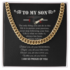 Happy Graduation Graduation Gift College for Son, Cuban Link Chain Gift for Son on His Graduation, Best Graduation Gifts for Son from Mom or Dad