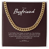 Cuban Link Chain Necklace, To My Boyfriend Necklace for Women, Adults Size