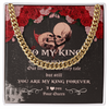Necklace Gift For Him, Birthday Gift, Aniversary Gift - Skull - To My King - I Love You