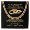Personalized Cuban Link Chain Gift For Husband - I Wish I Could Turn Back To The Clock Cuban Link Chain Valentines Day Gift For Him