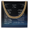 Fixed Personalized To My Son Cuban Link Chain From Mom I Love You For All That You Are Son Jewelry Gift For Men On Fathers Day Birthday Wedding