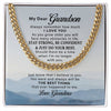 To My Grandson I Love You Link Chain Necklace Gift For Him, Birthday Gift, Aniversary Gift