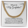 Will You Be My Godfather? Godfather Proposal Gift Necklace for Men Adults Size