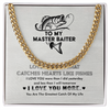 Necklace Gift For Him, Birthday Gift, Aniversary Gift - Fishing - To My Master Baiter - I Love You