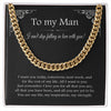 To my man gifts, to my man necklaces gift, romantic gift for husband, cuban link chain for men gift for boyfriend romantic, couple gifts, fiance gifts Necklace valentines day gifts for him HG