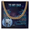 Personalized To My Dad Necklace From Son Thank You Day By Day Dad Birthday Gifts Fathers Day Christmas Customized Gift Box Message Card