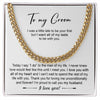 Silver Adult Chain Necklace for My Groom, Wedding Gift, Groom Wedding Present from Bride