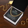 To My Man Necklace, Gift for Him, Cuban Chain, Anniversary Gift, Father's Day Gift, Fiance, Boyfriend, Husband, Romantic Birthday Gifts