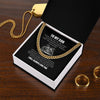 Personalized Cuban Link Chain Necklace Gift For Son - To My Son Lion Never Stop Believe In Yourself Just Go Forth Cuban Link Chain Necklace
