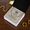 Personalized To My Man Cuban Necklace Wherever The Journey Takes Us Boyfriend Husband Birthday Anniversary Day Christmas Customized Gift Box Message Card