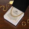 To My Man Cuban Chain Necklace for Him, Best Jewelry for Men, Romantic Birthday Gifts for Him Christmas, Jewelry for Him, Romantic Valentine