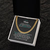 To My Man Necklace, Gift for Him, Cuban Chain, Anniversary Gift, Father's Day Gift, Fiance, Boyfriend, Husband, Romantic Birthday Gifts