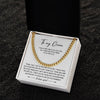 Silver Adult Chain Necklace for My Groom, Wedding Gift, Groom Wedding Present from Bride