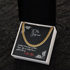 For My Boyfriend I Love You, Cuban Link Chain with Message Card, Silver Men Adult Necklace