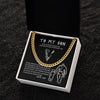 Personalized To My Son Viking Cuban Link Chain Necklace Gifts For Son From Dad Mom - Son Necklace For Birthday Father's Day - You Either Win Or Learn