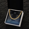 Personalized To My Son Cuban Link Chain From Mom I Love You For All That You Are Son Jewelry Gift For Men On Fathers Day Birthday Wedding