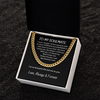 To My Soulmate My Sweetest Love Cuban Link Chain Necklace Gift For Him, Birthday Gift, Aniversary Gift