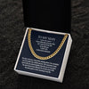 Cuban Chain Necklace for My Man, Gift for Husband Love You To The Moon, Meaningful Anniversary