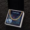 Personalized To My Dad Necklace From Son Thank You Day By Day Dad Birthday Gifts Fathers Day Christmas Customized Gift Box Message Card
