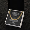 To My Bonus Dad-Stainless Steel Cuban Chain Necklace Necklace Gift For Him, Birthday Gift, Aniversary Gift