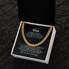 To My Man Necklace, Gift for Him, Cuban Chain, Anniversary Gift, Father's Day Gift, Fiance, Boyfriend, Husband, Romantic Birthday Gifts