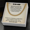 Happy Graduation To My Man Promise Necklace, Cuban Chain for Him, Romantic birthday gifts for him, Best Jewelry for men, To my boyfriend, Anniversary Jewelry