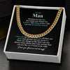 To My Man Necklace, Gift for Him, Cuban Chain, Anniversary Gift, Father's Day Gift, Fiance, Boyfriend, Husband, Romantic Birthday Gifts