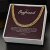 Cuban Link Chain Necklace, To My Boyfriend Necklace for Women, Adults Size