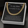 To my man gifts, to my man necklaces gift, romantic gift for husband, cuban link chain for men gift for boyfriend romantic, couple gifts, fiance gifts Necklace valentines day gifts for him HG