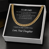 To My Dad I Want To Say I Love You Cuban Link Chain Necklace Gift Father's Day Gift