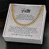 To My Man Cuban Chain Necklace, My King Message Card, Jewelry for Him Romantic, Best Jewelry for Men, Birthday Gifts for Him, Valentines Day