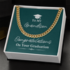 Happy Graduation To My Grandson, Cuban Link Chain, Graduation Present, Grad Gift, From Grandparents