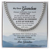 To My Grandson I Love You Link Chain Necklace Gift For Him, Birthday Gift, Aniversary Gift