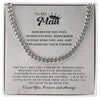 To My Man Cuban Chain Necklace, My King Message Card, Jewelry for Him Romantic, Best Jewelry for Men, Birthday Gifts for Him, Valentines Day