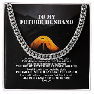 Necklace Gift For Him, Birthday Gift, Aniversary Gift - Camping - To My Future Husband - I Love You