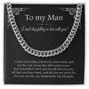 To my man gifts, to my man necklaces gift, romantic gift for husband, cuban link chain for men gift for boyfriend romantic, couple gifts, fiance gifts Necklace valentines day gifts for him HG